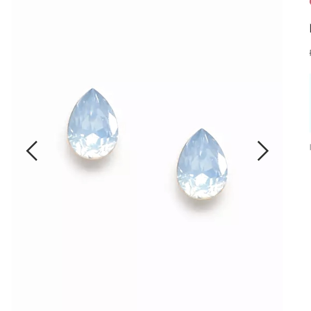 ASOS Blue Crystal Tear Drop Earrings